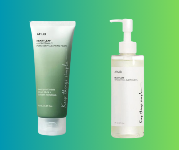 Double Cleansing Pack Anua Heartleaf Pore Control Cleansing Oil (200ml) & Heartleaf Quercetinol Pore Deep Cleansing Foam (150ml)