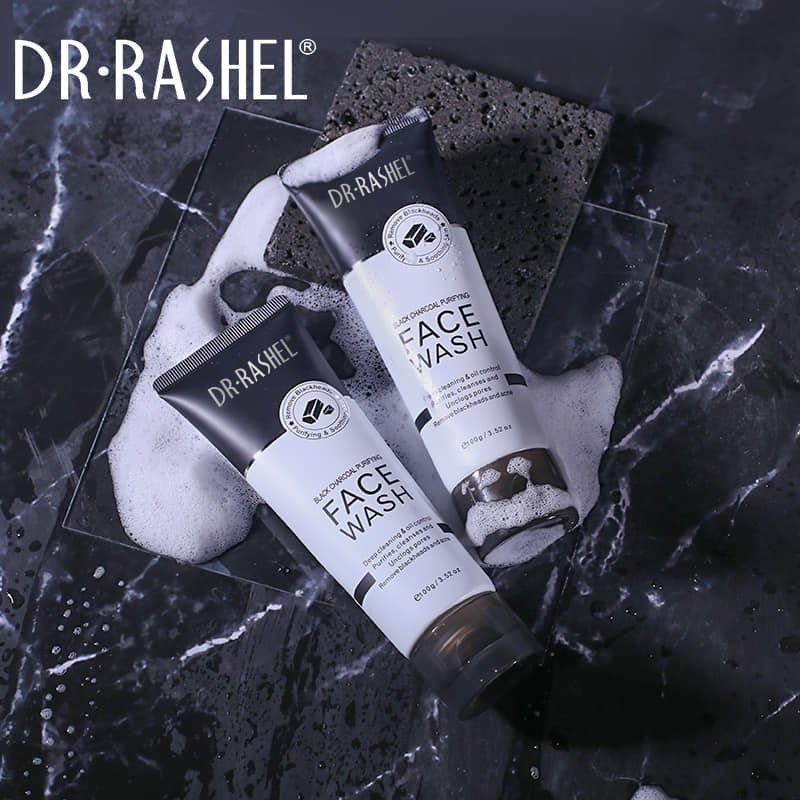Dr.Rashel Black Charcoal Purifying Face Wash - 100g - Image 3
