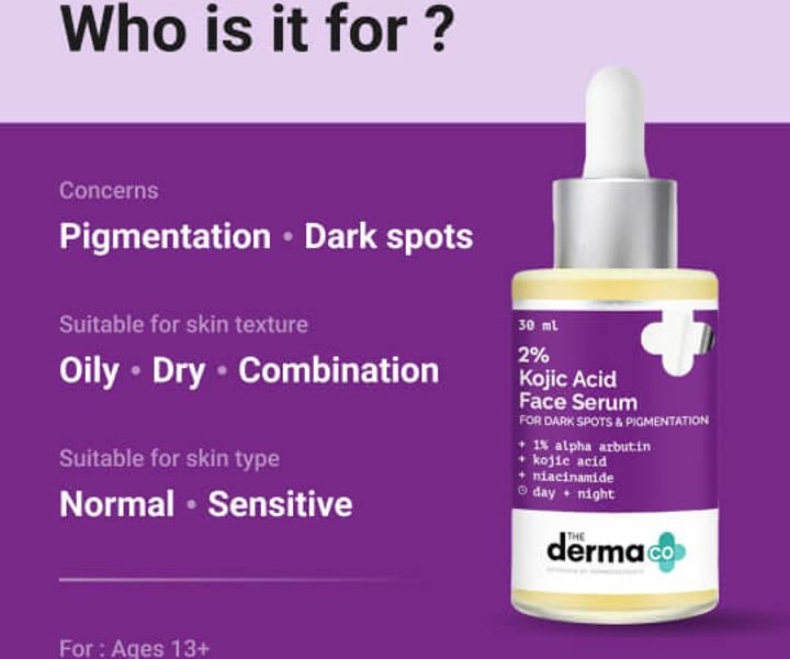 Dermaco 2% Kojic Acid Face Serum with 1% Alpha Arbutin & Niacinamide (30ml) - Image 3