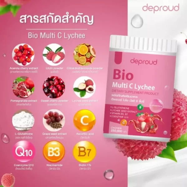 Deproud Bio Multi C Mix Lychee (250g) - Image 2