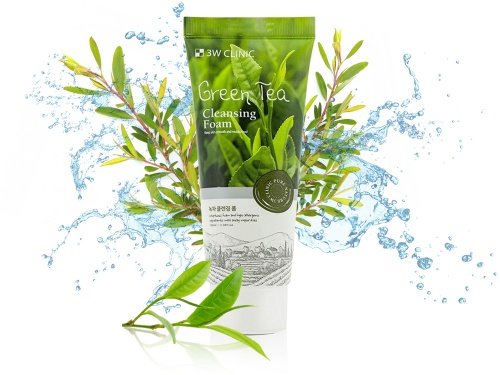 3W CLINIC Green Tea Cleansing Foam (100ml) - Image 3