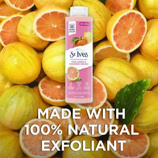 St Ives Pink Lemon & Mandarin Orange Body Wash(650ml) - Image 4