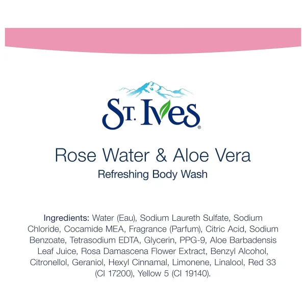 St Ives Rose Water & Aloe Vera Refreshing Body Wash (650ml) - Image 6