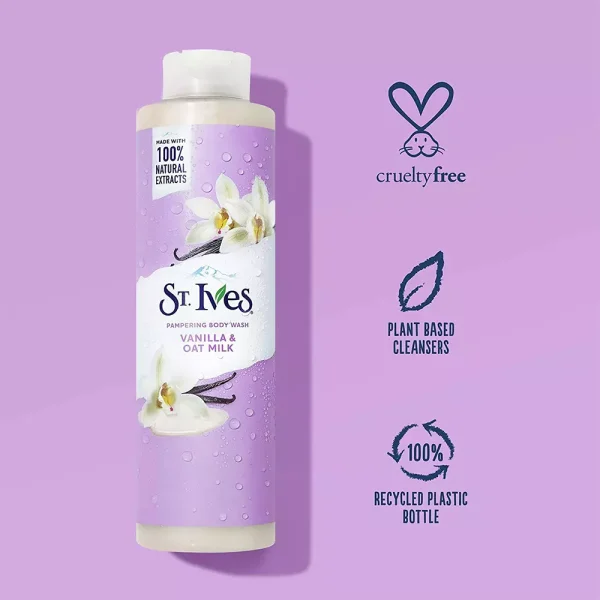 St. Ives Pampering Body Wash Vanilla & Oat Milk (650ml) - Image 2