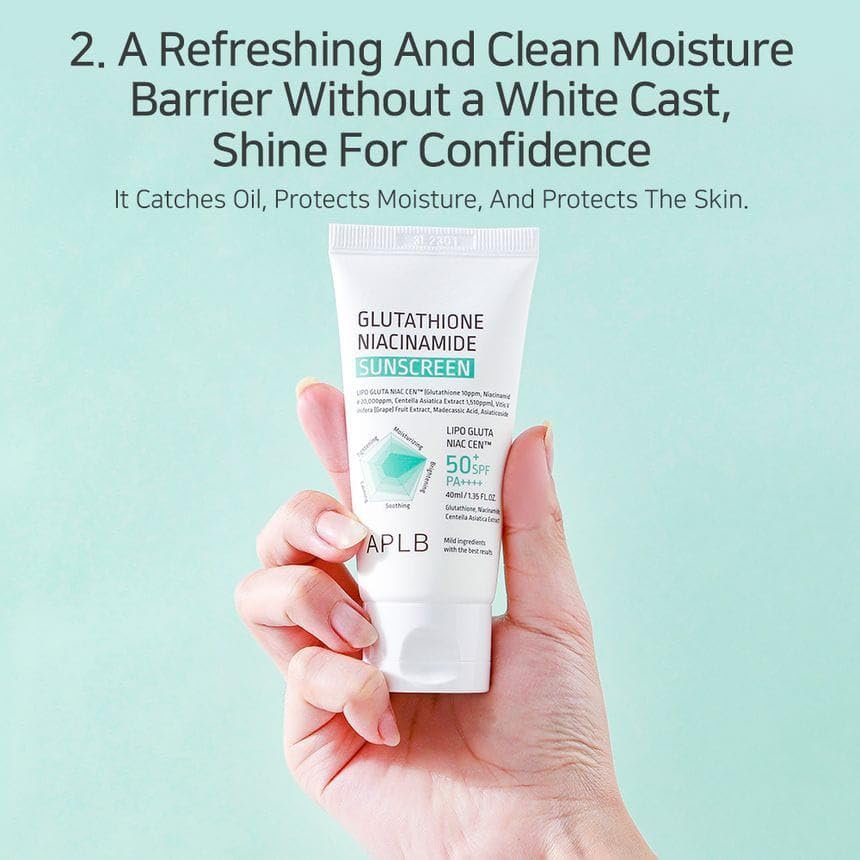 APLB Glutathione Niacinamide Sunscreen SPF 50 (40ml) - Image 3