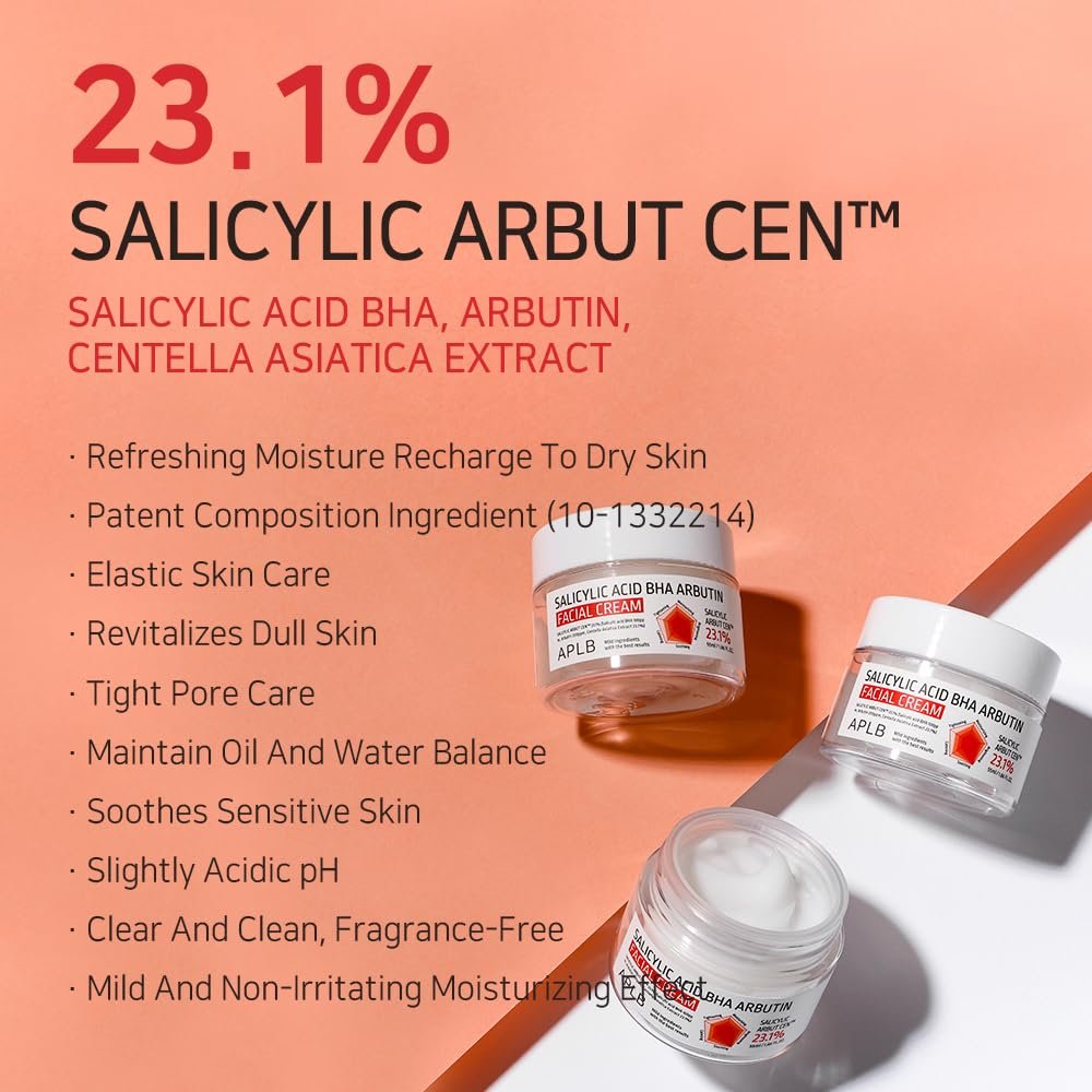 APLB Salicylic Acid BHA Arbutin Facial Cream (55ml) - Image 6