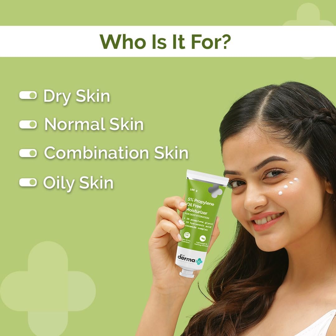 Derma Co 5% Propylene Oil Free Face Moisturizer (100g) - Image 2
