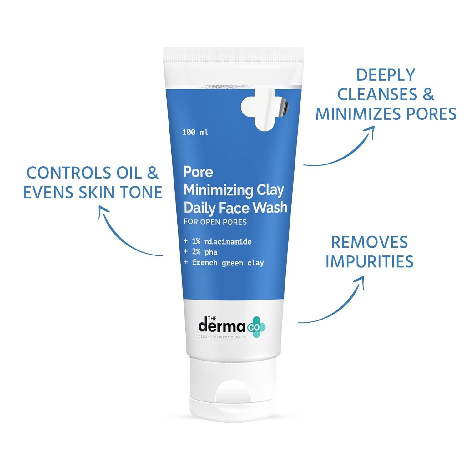 Derma Co Pore Minimizing Green Clay Face Wash (100ml) - Image 5
