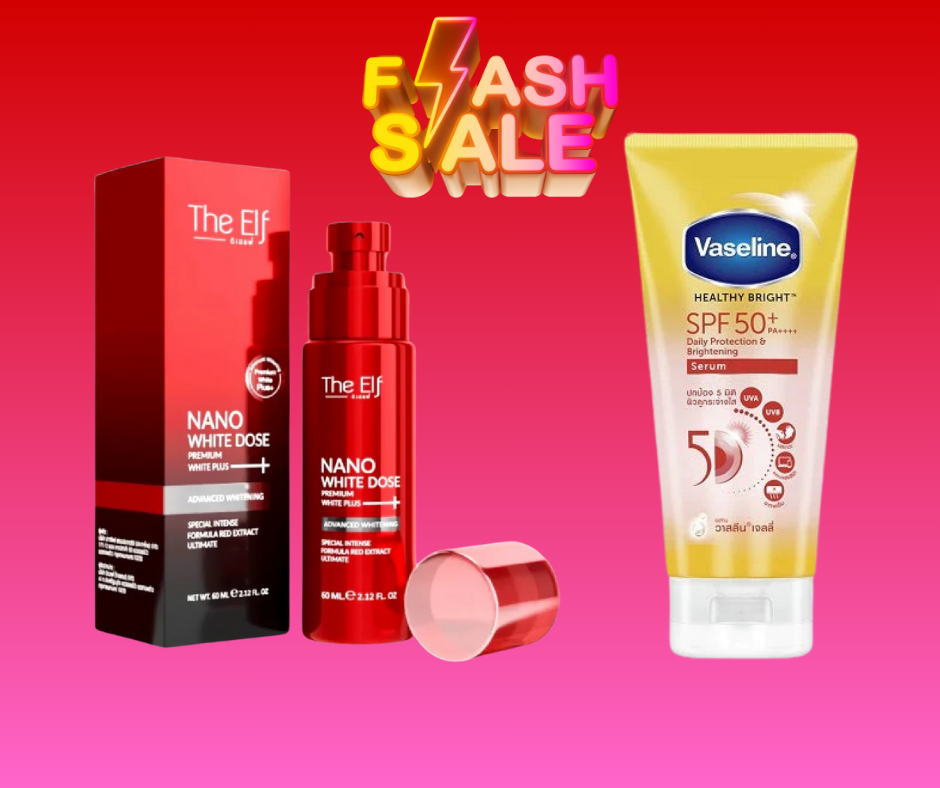 Flash Offer The Elf Nano White Dose Premium White Plus Serum (60ml) & Vaseline Healthy Bright Gluta-Hya  Lotion - Image 4