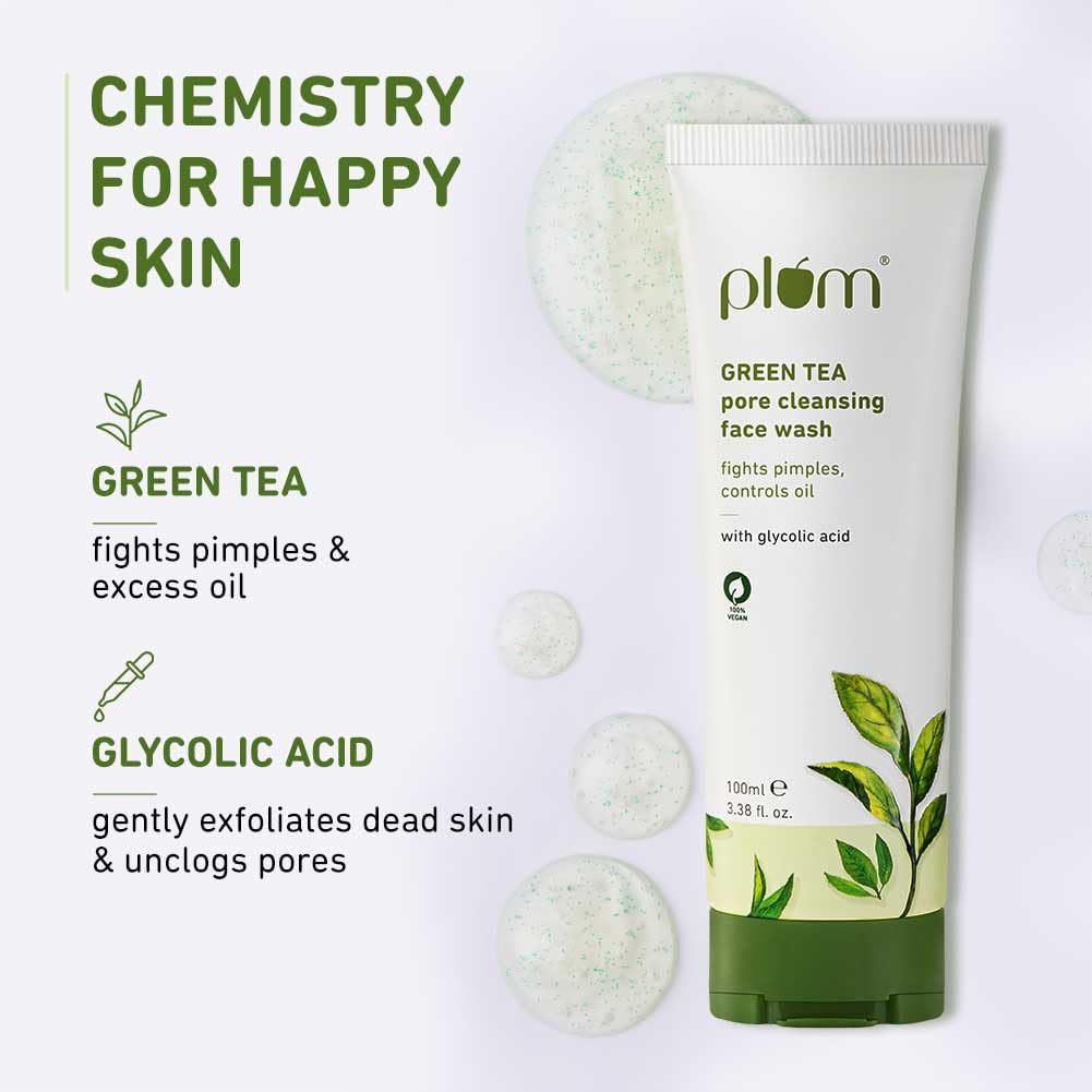 Plum Green Tea Pore Cleansing Face Wash (100ml) - Image 2
