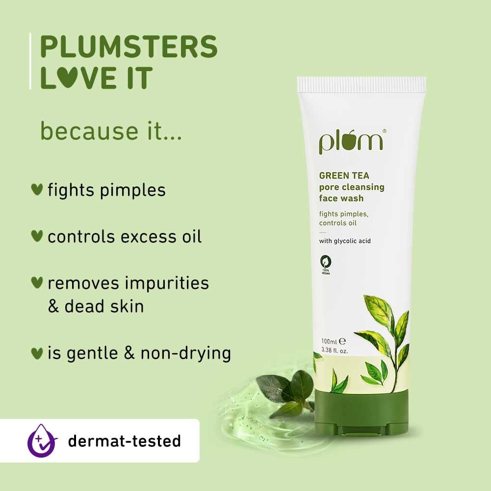 Plum Green Tea Pore Cleansing Face Wash (100ml) - Image 4