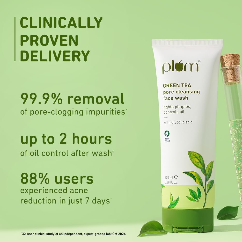 Plum Green Tea Pore Cleansing Face Wash (100ml) - Image 8