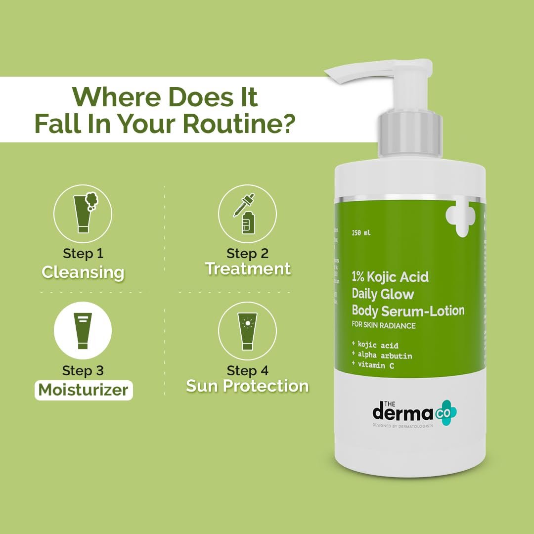 The Derma Co 1% Kojic Acid Daily Glow Body Serum Lotion-250ml - Image 3