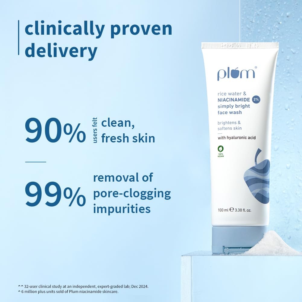 Plum 2% Niacinamide Simply Bright Face Wash -100ml - Image 2