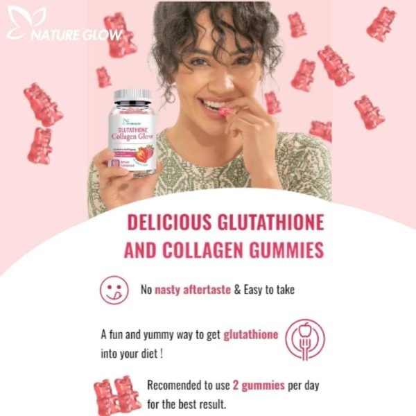 Nature Glow Glutathione Collagen Glow Strawberry Flavor - Image 3