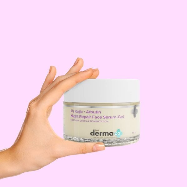 The Derma Co 1% Kojic + Arbutin Night Repair Face Serum-Gel  (50g) - Image 3