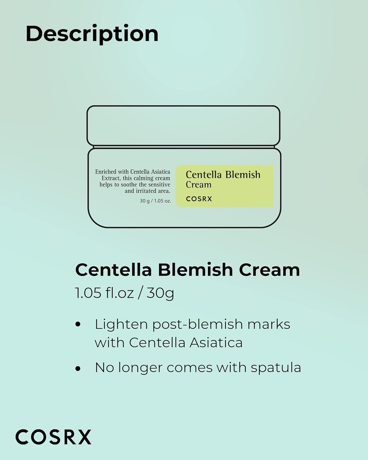 COSRX Centella Blemish Cream - 30g - Image 3