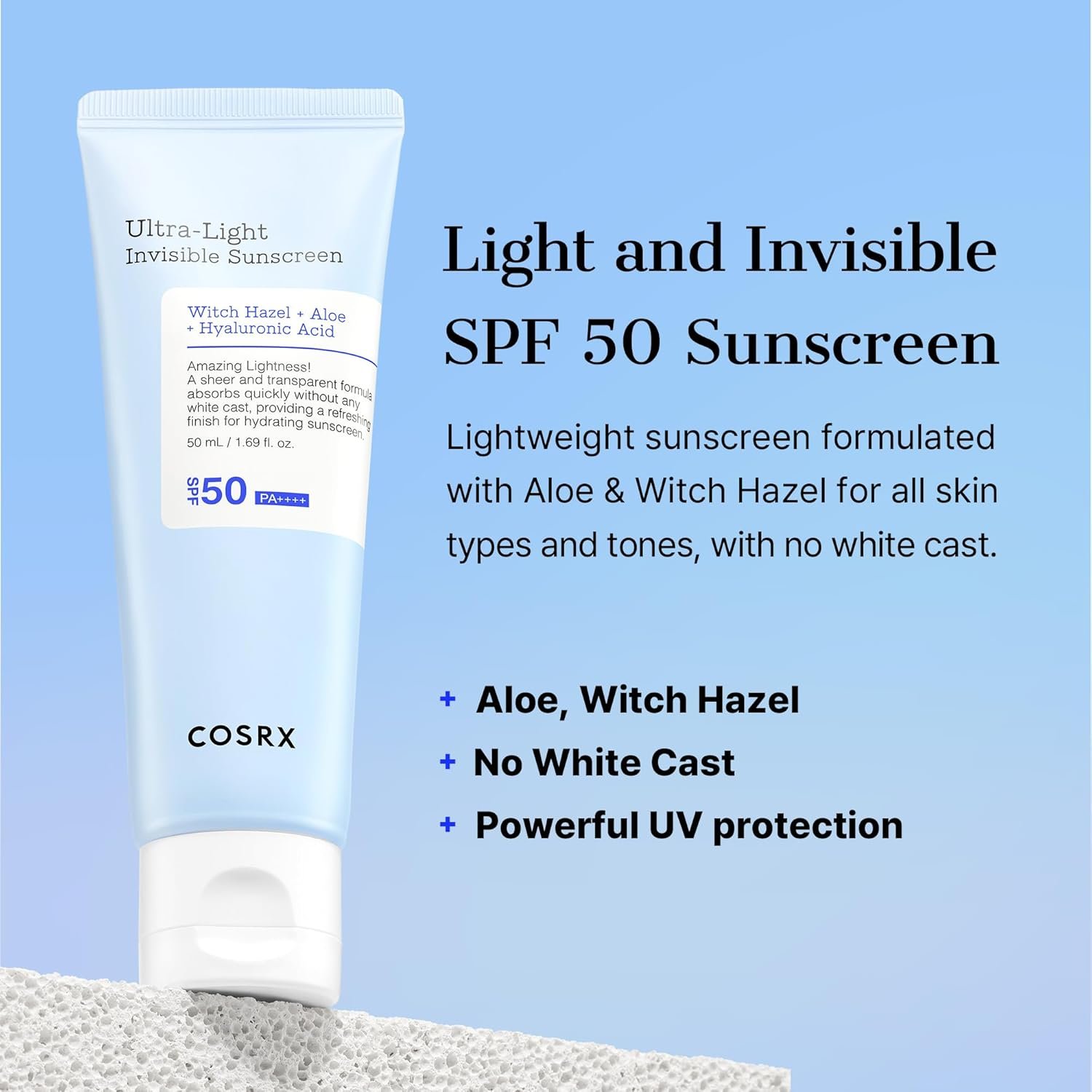 COSRX Ultra-Light Invisible Sunscreen SPF 50 PA++++ (50ml) - Image 7