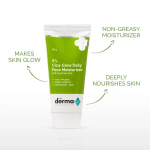 The Derama Co  5% Cica-Glow Daily Face Moisturizer (50g)