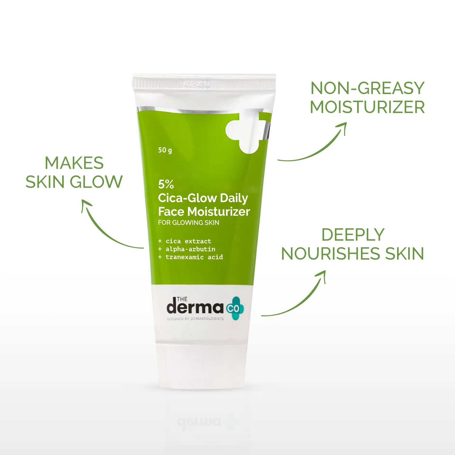 The Derama Co  5% Cica-Glow Daily Face Moisturizer (50g) - Image 2