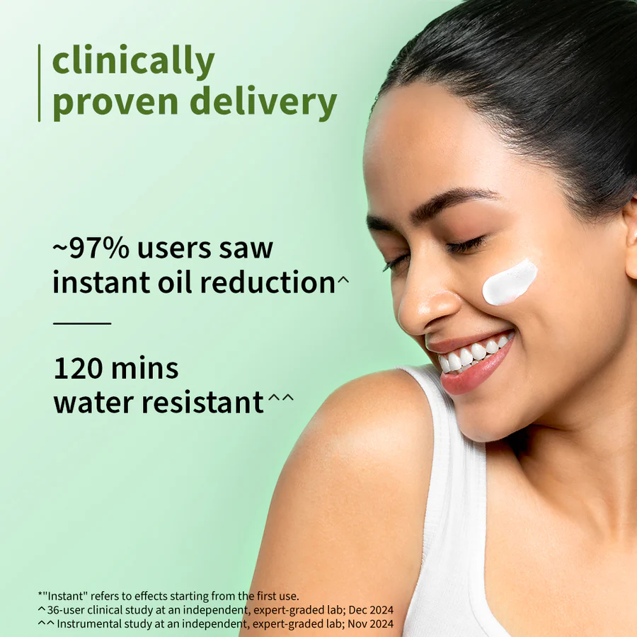 Plum Green Tea & Zinc Super-Matte Sunscreen Gel - For Oily Skin (50g) - Image 3