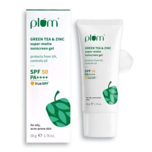 Plum Green Tea & Zinc Super-Matte Sunscreen Gel – For Oily Skin (50g)