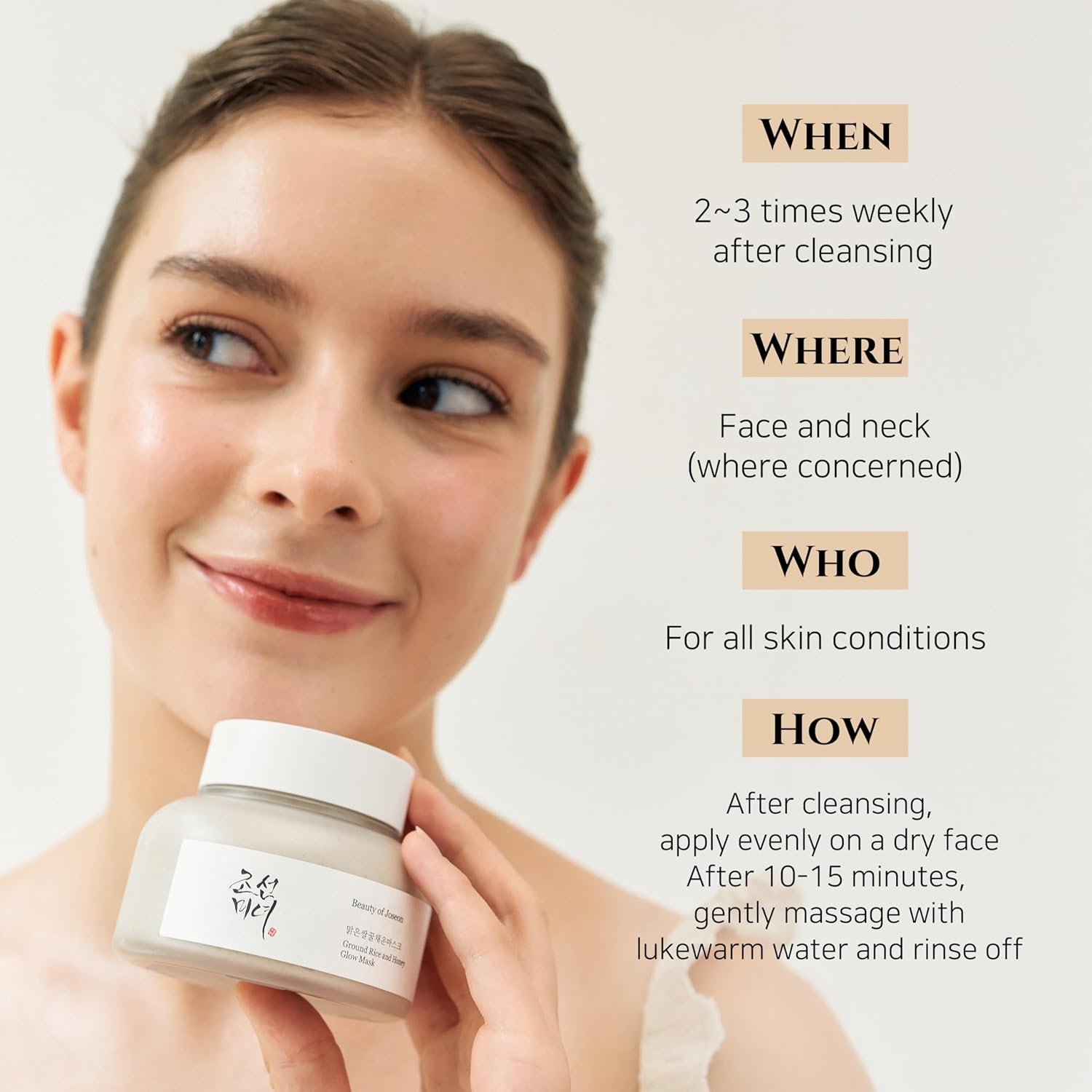Beauty of Joseon Ground Rice and Honey Glow Mask (150ml) - Image 4