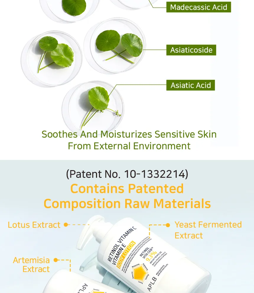 APLB - Retinol Vitamin C Vitamin E Body Lotion (300ml) - Image 10
