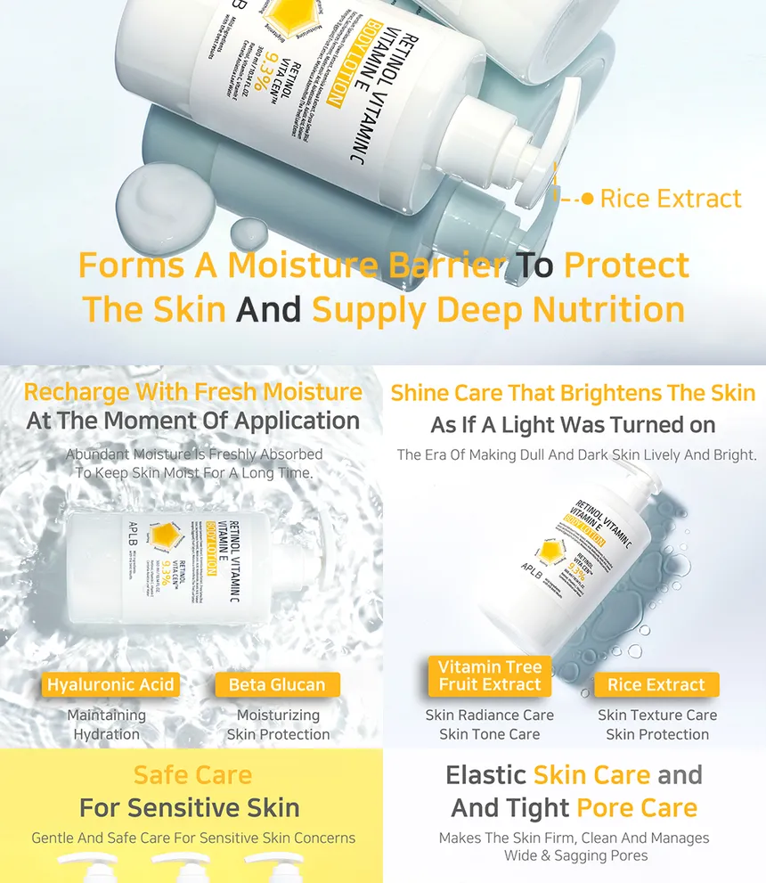 APLB - Retinol Vitamin C Vitamin E Body Lotion (300ml) - Image 11