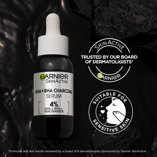 Garnier AHA + BHA Charcoal Serum-(30ml) - Image 4