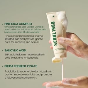 KSECRET SEOUL 1988 Cleansing Foam : Pine Cica 1% + Probiotics-150ml