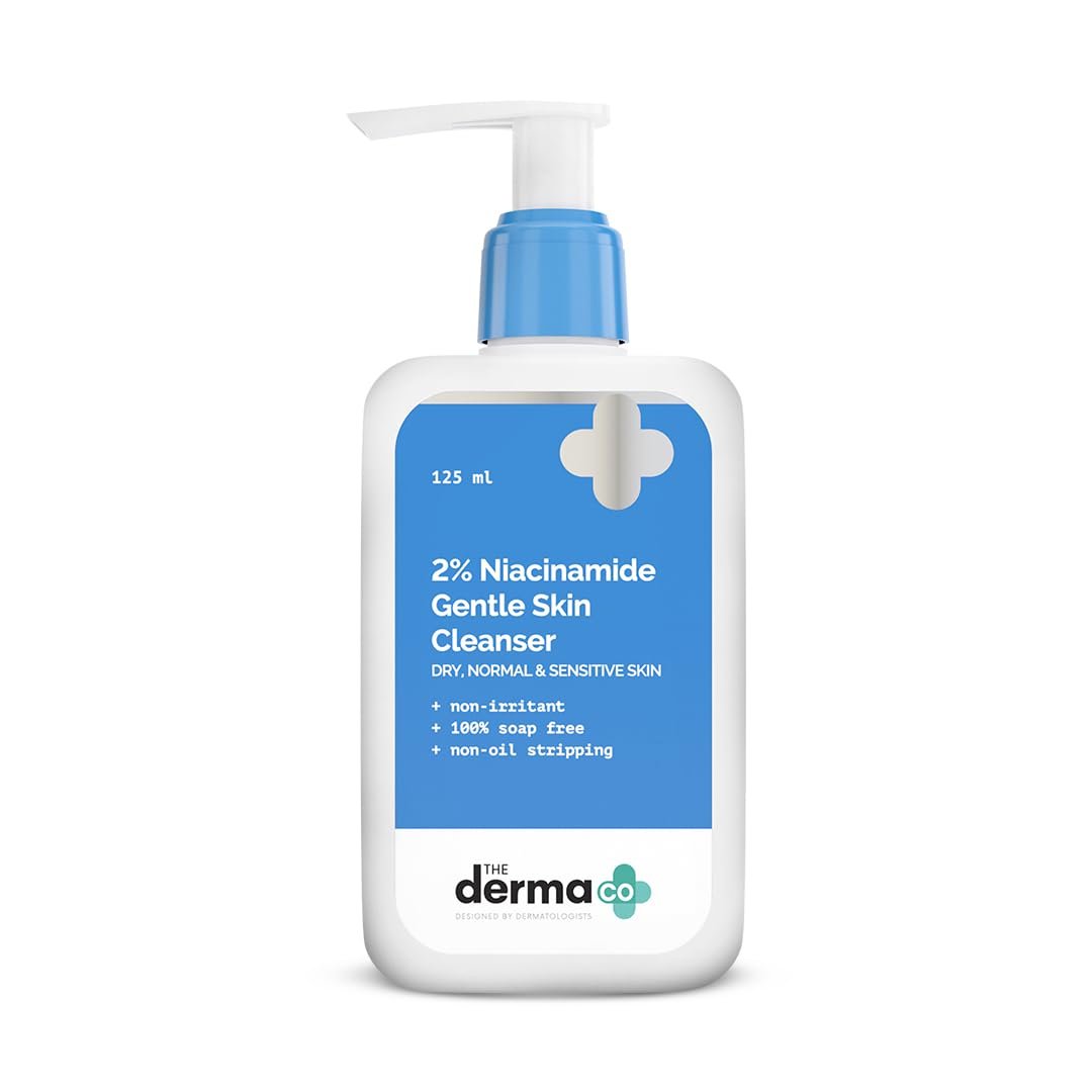 The Derma Co 2% Niacinamide Gentle Skin Cleanser for Sensitive, Dry, Normal Skin -125ml