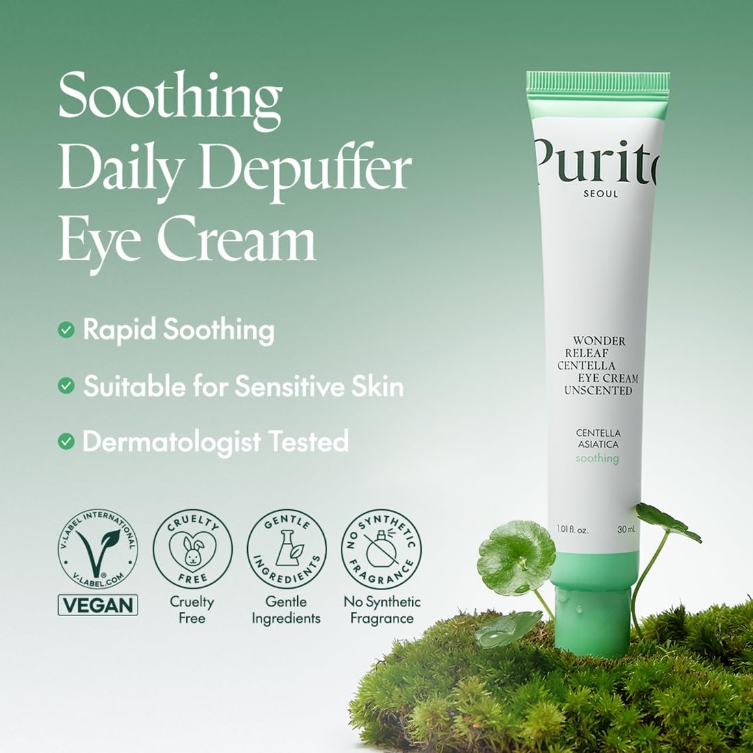 PURITO Wonder Releaf Centella Eye Cream Unscented-30ml - Image 3