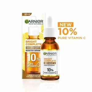 Garnier Bright Complete Night Vitamin C Serum With 10% Pure Vitamin C for Bright Skin (30ml)
