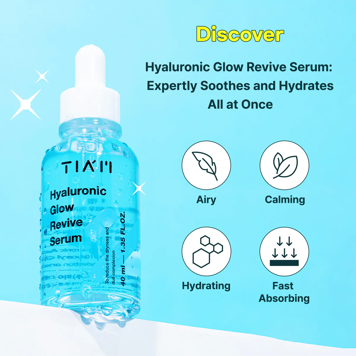TIA'M Hyaluronic Glow Revive Serum-(40ml) - Image 3
