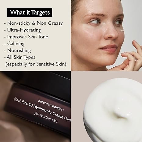 HARUHARU wonder Black Rice 10 Hyaluronic Cream Unscented (50ml - Image 5