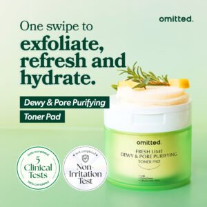 Omitted Fresh Lime Dewy & Pore Purifying Toner Pad (160ml),70Pads