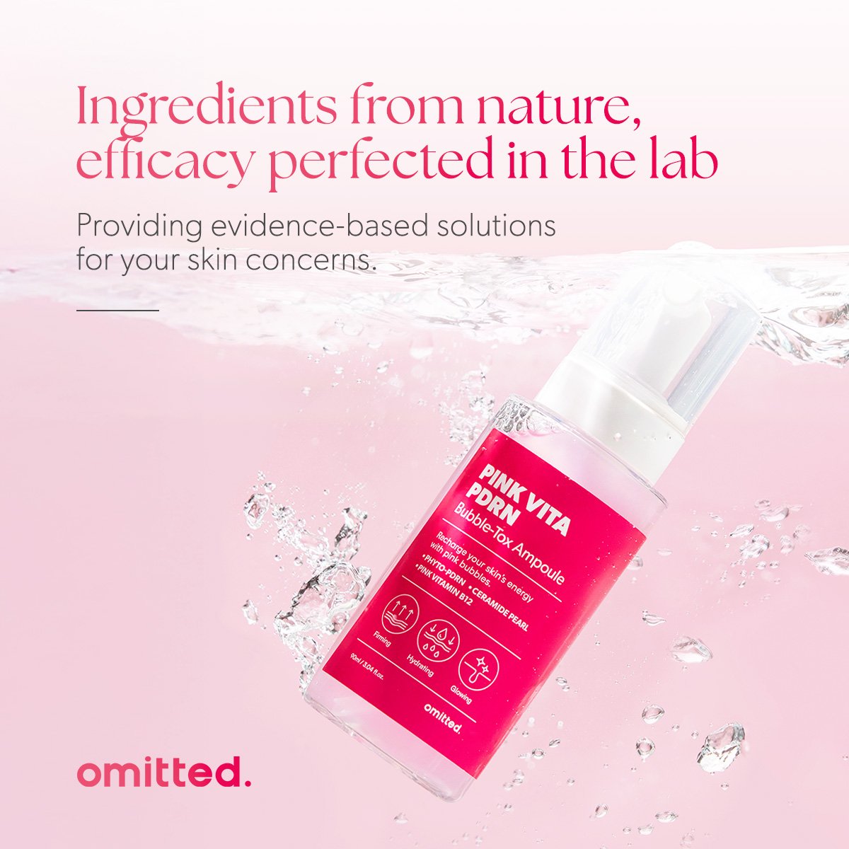 Omitted Pink Vita PDRN Bubble-tox Ampoule (90ml) - Image 10