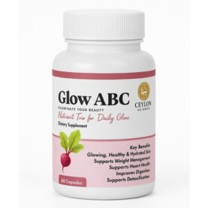 Ceylon Science Glow ABC For Skin, Hair, Nails & Inner Wellness , 60 Veg Capsules