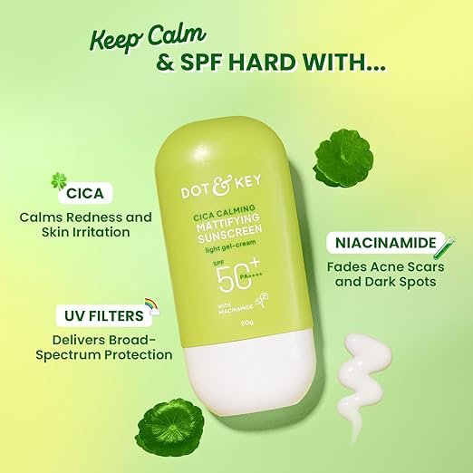 Dot & Key CICA Calming Mattifying Sunscreen SPF 50-50g - Image 4