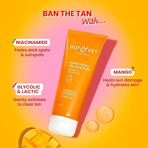 DOT & KEY Mango Detan Gel Face Wash -100ml - Image 4
