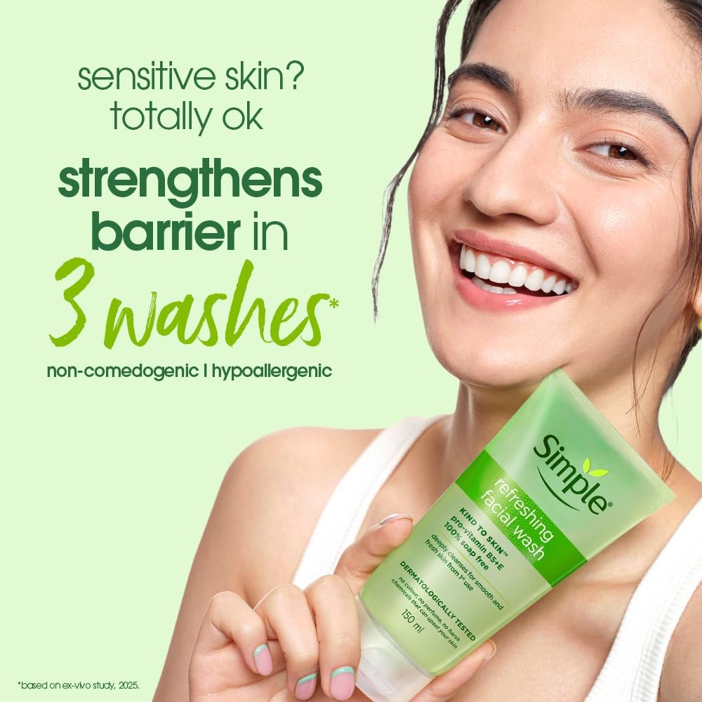 Simple Kind To Skin Refreshing Facial Wash-(150ml) - Image 2