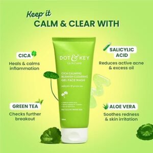 DOT & KEY Cica Calming Blemish Clearing Gel face Wash-100ml