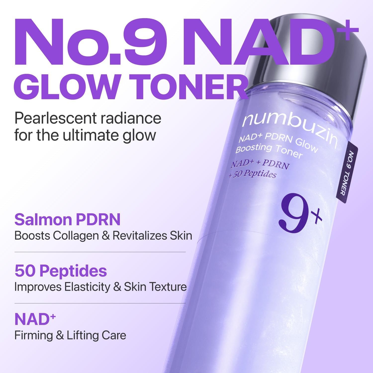 Numbuzin No.9 NAD+ Salmon PDRN Glow Boosting Toner-150ml - Image 6