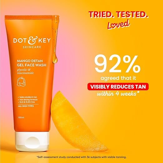 DOT & KEY Mango Detan Gel Face Wash -100ml - Image 3