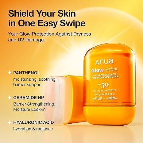 Anua Invisible Glow Sun Stick, SPF 50 (18g) - Image 3