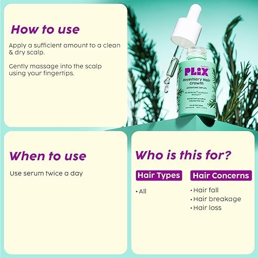 Plix Rosemary Hair Growth Advanced Serum (30 ml) - Image 2