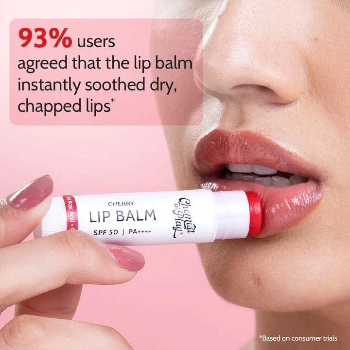 Chemist At Play Brightens & protects Cherry Lip Balm -spf 50 - Image 2