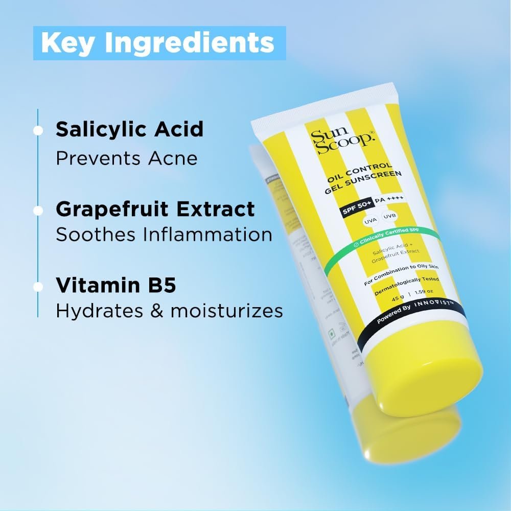 Sunscoop Oil-Control Gel Sunscreen | SPF 50+ (45g) - Image 5