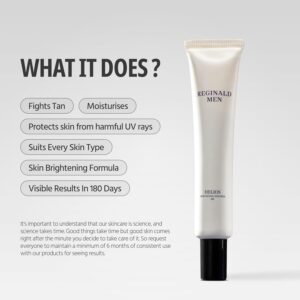 Reginald Men Helios Moisturizing Sunscreen AM Spf 50+ PA++++ (50g)